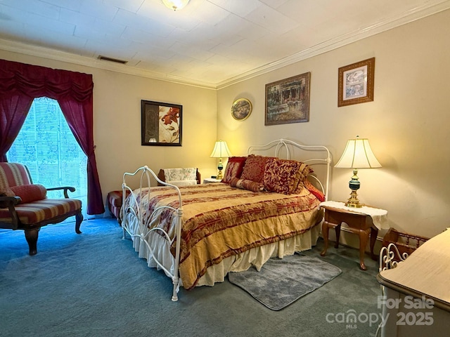 192 W Court St, Rutherfordton, NC 28139 - bedroom with carpet and ornamental molding