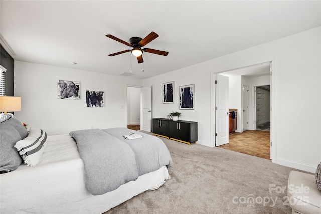 8312 Compton Acres Ln, Waxhaw, NC 28173 - carpeted bedroom featuring a ceiling fan and baseboards