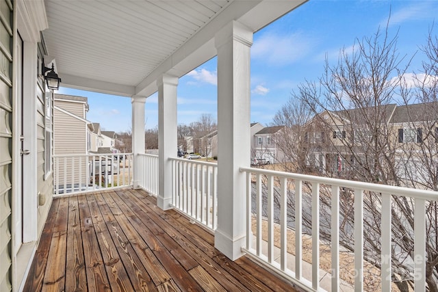 8312 Compton Acres Ln, Waxhaw, NC 28173 - wooden deck featuring a residential view