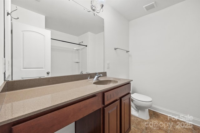 8312 Compton Acres Ln, Waxhaw, NC 28173 - full bathroom with vanity, a shower, and tile patterned floors
