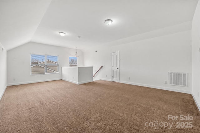 8312 Compton Acres Ln, Waxhaw, NC 28173 - unfurnished room with vaulted ceiling and carpet floors
