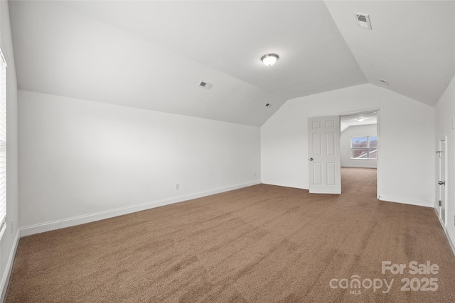 8312 Compton Acres Ln, Waxhaw, NC 28173 - additional living space featuring lofted ceiling and carpet flooring