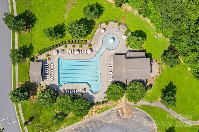 8312 Compton Acres Ln, Waxhaw, NC 28173 - bird's eye view of a pool area