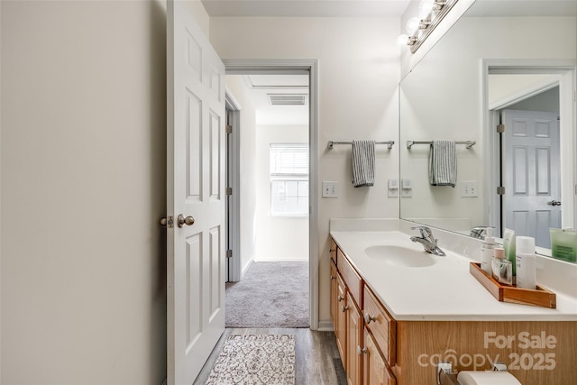 325 Hancock Union Ln, Rock Hill, SC 29732 - bathroom with vanity and wood finished floors