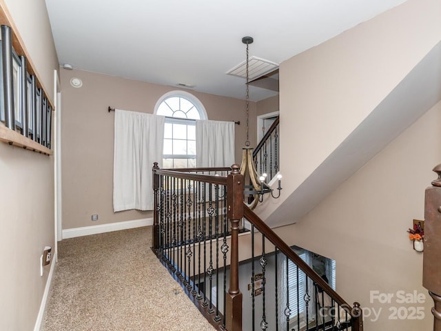 4652 Rocky Hollow Rd 4658, 4654, Davidson, NC 28036 - stairway with carpet flooring and baseboards