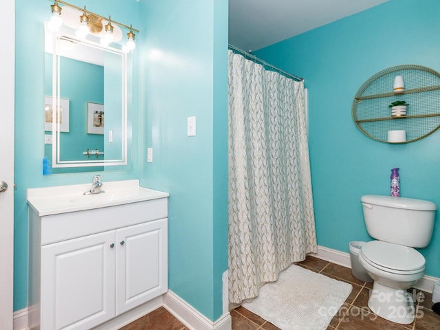 4652 Rocky Hollow Rd 4658, 4654, Davidson, NC 28036 - full bath with tile patterned flooring, vanity, and a shower with curtain