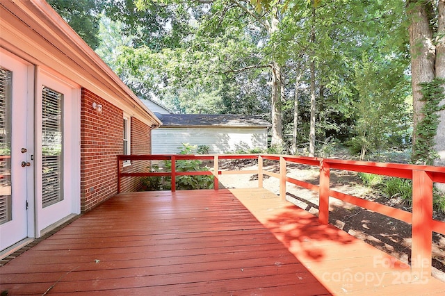 16509 Kimbolten Dr, Huntersville, NC 28078 - wooden deck featuring view of wooded area
