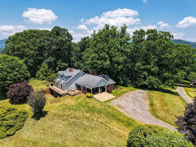 80 Gobblers Knob Dr, Clyde, NC 28721 - aerial view of property and surrounding area featuring a forest
