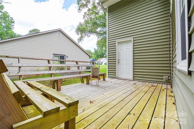 5424 Amado St, Charlotte, NC 28215 - view of wooden deck