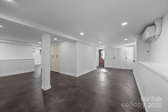109 Short St, Waynesville, NC 28786 - below grade area with recessed lighting and an AC wall unit
