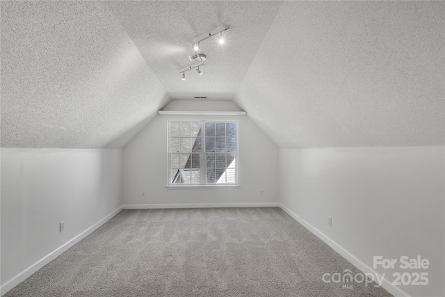 11407 Lenswood Ct, Charlotte, NC 28214 - bonus room with a textured ceiling, carpet floors, and lofted ceiling
