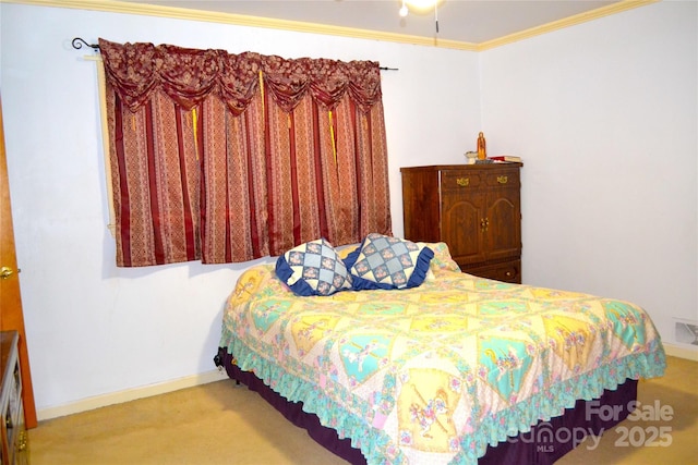 405 Wesley Heights Dr, Albemarle, NC 28001 - bedroom with carpet and crown molding