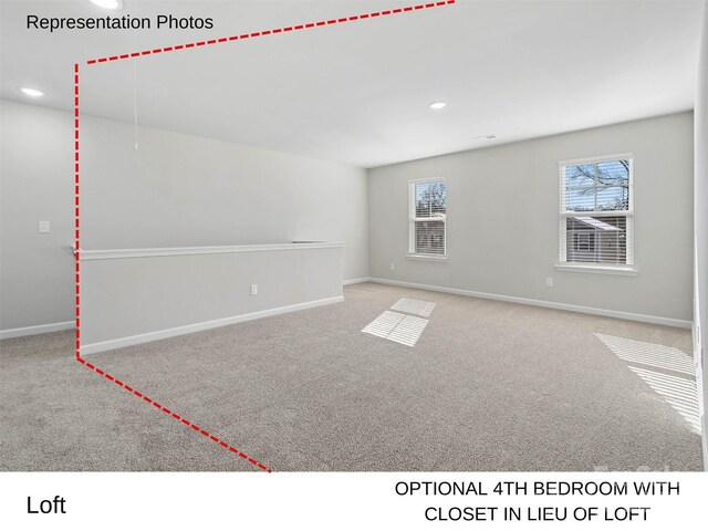 217 Lake George Dr, Shelby, NC 28152 - unfurnished room with carpet and recessed lighting