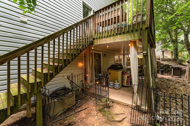 7218 Cascading Pines Dr, Fort Mill, SC 29708 - view of patio / terrace featuring a deck and stairs
