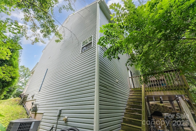 7218 Cascading Pines Dr, Fort Mill, SC 29708 - view of home's exterior with stairway and a deck