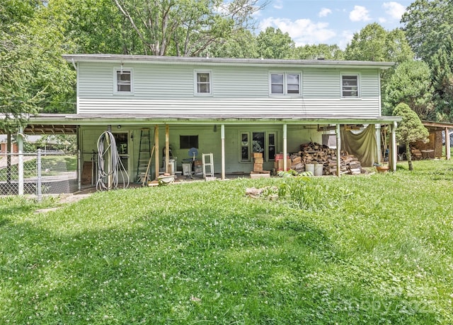 360 Thomas Park Dr, Waynesville, NC 28786 - rear view of house with view of scattered trees