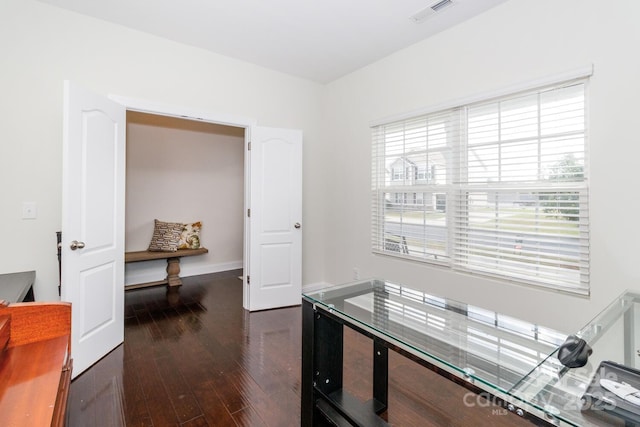 4357 Hornyak Dr, Monroe, NC 28110 - hallway with healthy amount of natural light and dark wood-style flooring