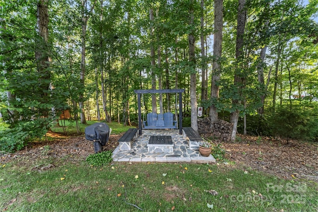 1622 Brookstone Dr, Hickory, NC 28602 - view of yard featuring a patio