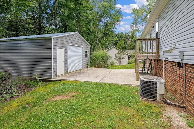 56 Founders Way, Arden, NC 28704 - view of green lawn featuring an outbuilding and a patio area