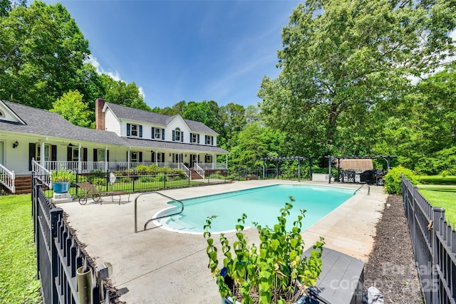 675 Ormand Rd, York, SC 29745 - view of swimming pool featuring a patio and view of scattered trees