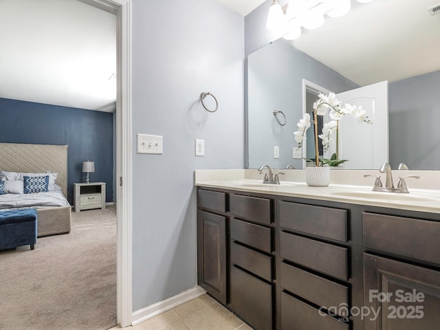 9123 Magnolia Lily Ave, Charlotte, NC 28227 - ensuite bathroom with double vanity and baseboards