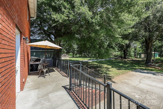 114 Windchime Ln, Mooresville, NC 28115 - view of patio / terrace with stairway and grilling area