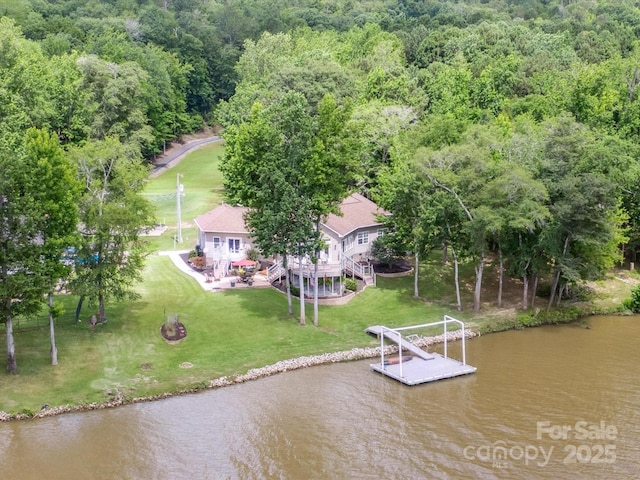 887 Living Waters Dr, Great Falls, SC 29055 - aerial view of property and surrounding area featuring a large body of water