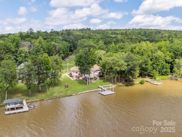 887 Living Waters Dr, Great Falls, SC 29055 - view from above of property featuring a nearby body of water