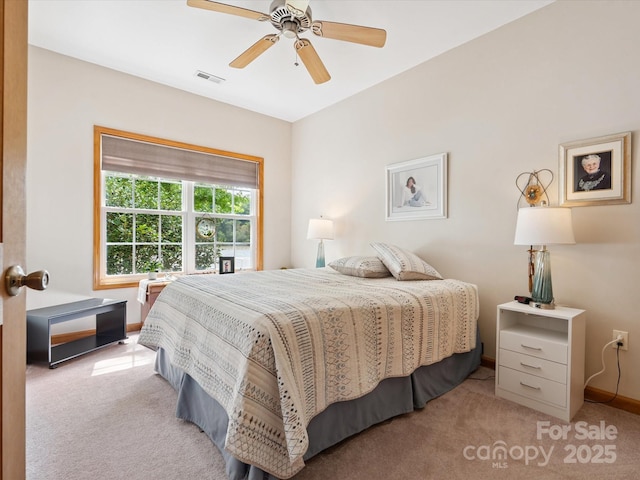 887 Living Waters Dr, Great Falls, SC 29055 - bedroom with carpet flooring and ceiling fan