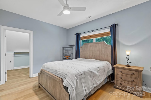 200 Lake Club Dr, Nebo, NC 28761 - bedroom with light wood-style flooring and a ceiling fan