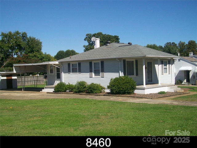 3412 1st Avenue Cir NW, Hickory, NC 28601 - view of front of property featuring a porch, a chimney, a detached carport, and a shingled roof