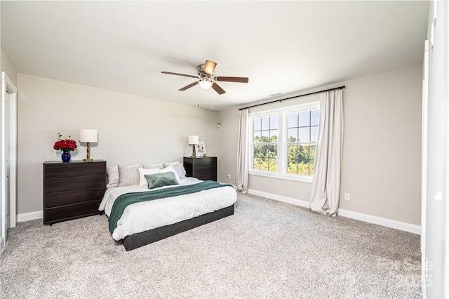2526 Snow Creek Rd NE, Hickory, NC 28601 - carpeted bedroom featuring baseboards and a ceiling fan