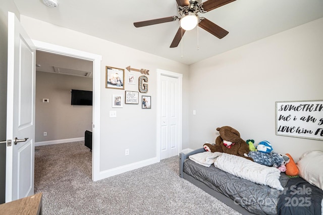 2526 Snow Creek Rd NE, Hickory, NC 28601 - carpeted bedroom with a closet and ceiling fan