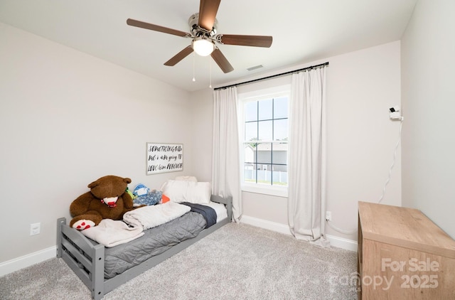 2526 Snow Creek Rd NE, Hickory, NC 28601 - carpeted bedroom with baseboards and ceiling fan