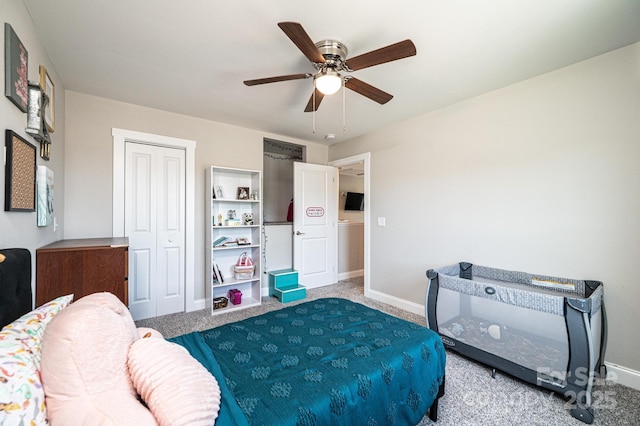 2526 Snow Creek Rd NE, Hickory, NC 28601 - carpeted bedroom with ceiling fan and a closet