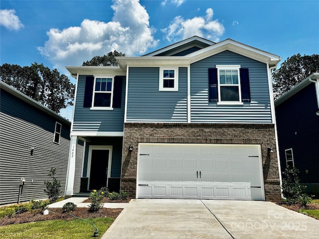 1402 31st St NE, Conover, NC 28613 - view of front facade with driveway and a garage