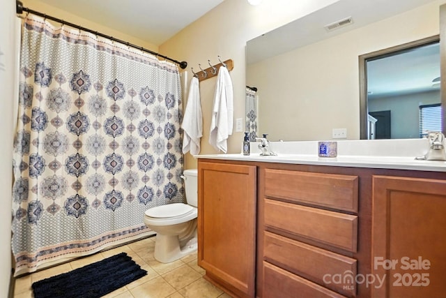 8152 Chilkoot Ln, Locust, NC 28097 - bathroom with tile patterned flooring, vanity, and a shower with curtain