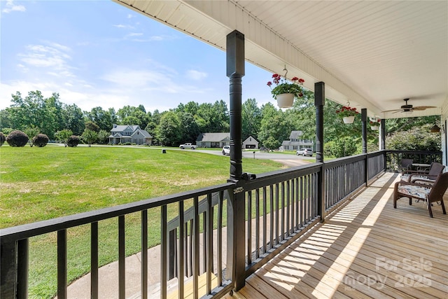 814 Carved Oak Ct, York, SC 29745 - porch with a ceiling fan and a yard