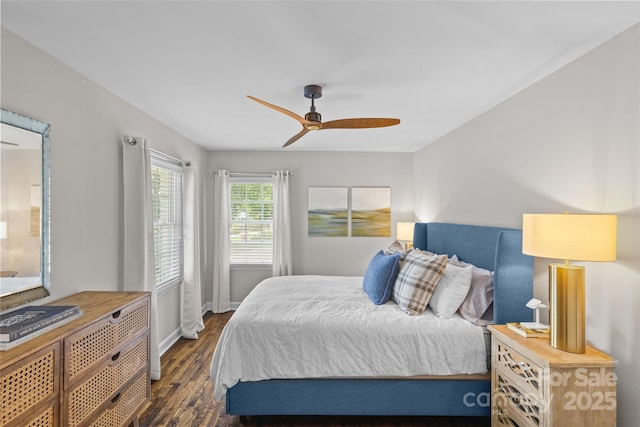 5501 Murrayhill Rd, Charlotte, NC 28210 - bedroom featuring wood finished floors and ceiling fan