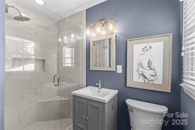 5501 Murrayhill Rd, Charlotte, NC 28210 - bathroom featuring a stall shower and vanity