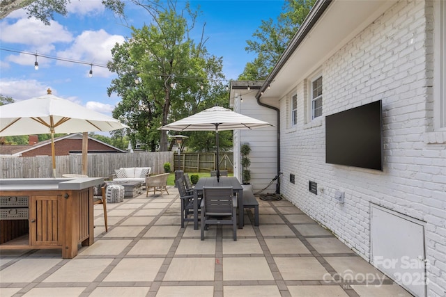 5501 Murrayhill Rd, Charlotte, NC 28210 - view of patio / terrace with an outdoor hangout area and outdoor dining space
