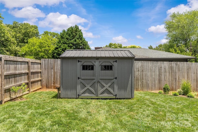 5501 Murrayhill Rd, Charlotte, NC 28210 - view of shed featuring a fenced backyard