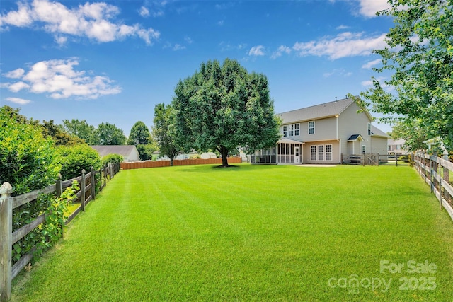 2004 Onotoa Dr, Indian Trail, NC 28079 - fenced backyard featuring a sunroom