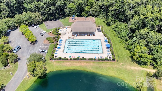 2004 Onotoa Dr, Indian Trail, NC 28079 - bird's eye view of a nearby body of water