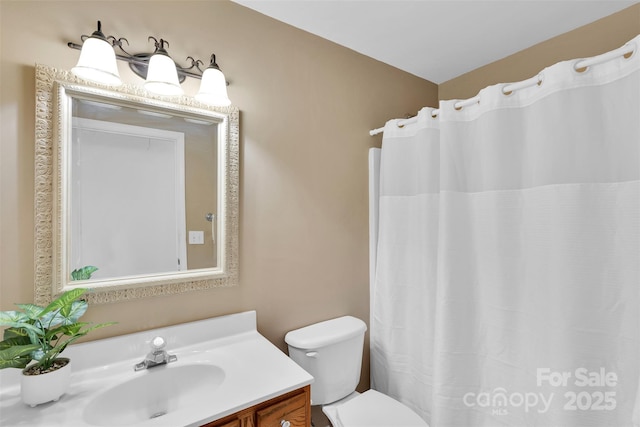 2004 Onotoa Dr, Indian Trail, NC 28079 - bathroom with vanity and a shower with shower curtain