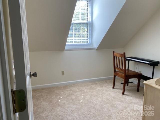 6632 Summer Darby Ln, Charlotte, NC 28270 - office area with carpet floors and vaulted ceiling