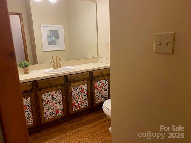 6632 Summer Darby Ln, Charlotte, NC 28270 - bathroom with vanity and wood finished floors