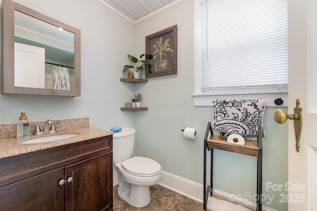 206 Mitchell Ave, Salisbury, NC 28144 - bathroom with crown molding and vanity