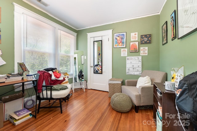 206 Mitchell Ave, Salisbury, NC 28144 - office featuring crown molding and wood finished floors