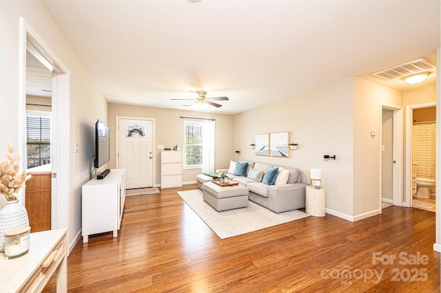 50 Serenity Ln, Hickory, NC 28601 - living area featuring wood finished floors and ceiling fan